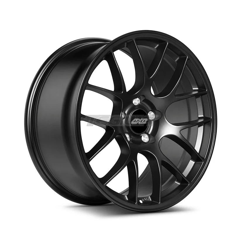 Sleek Satin Black Apex EC-7 Alloy Wheels for a Striking Look