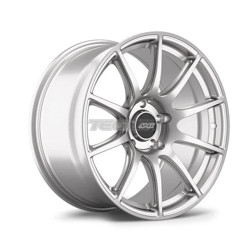 Sleek Apex SM-10 Race Silver Alloy Wheels for Performance Enthusiasts
