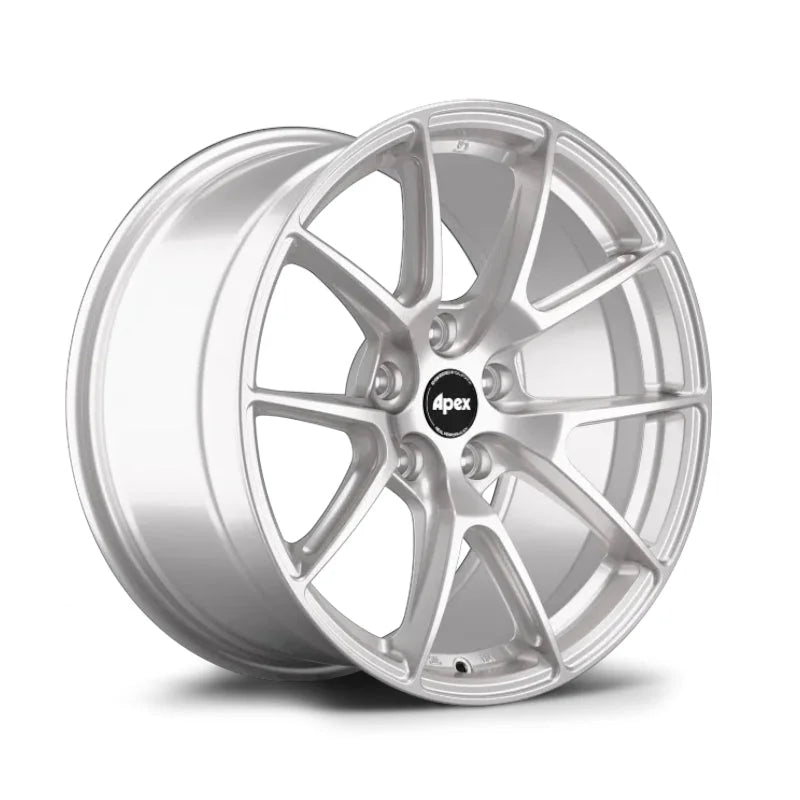 Sleek Apex VS-5 Alloy Wheel - 18x8.5 ET40, 5x120 Bolt Pattern, 72.56mm Center Bore, Race-Inspired Silver Finish
