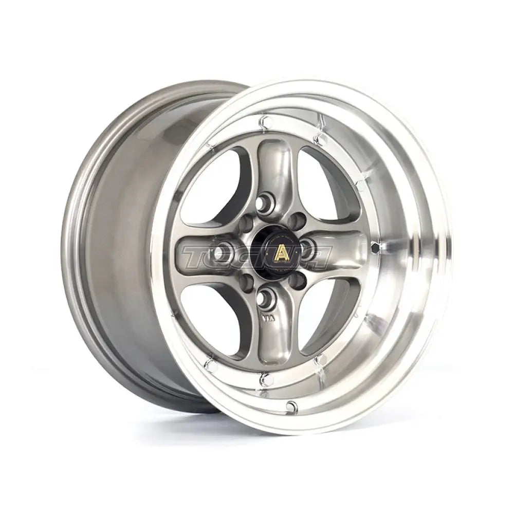 Autostar Classic Alloy Wheel with Sleek Gunmetal Finish and Polished Lip