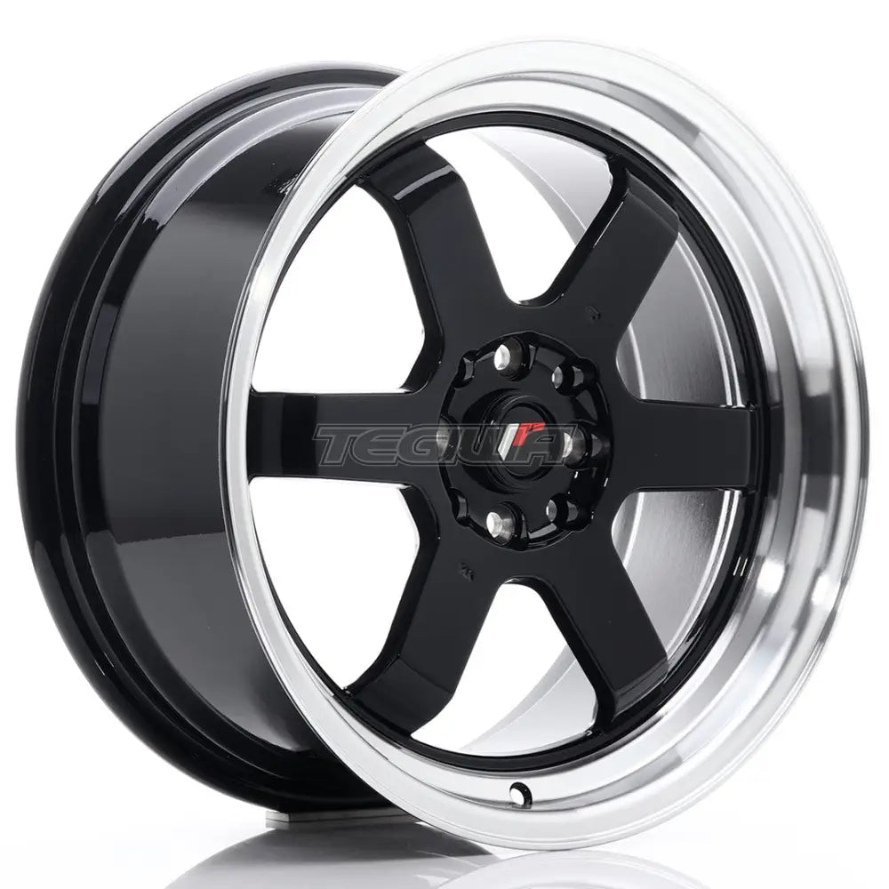 Sleek Japan Racing JR12 17x8 Alloy Wheels in Glossy Black - Perfect Fit ET33 for 5x100/114 Bolt Patterns!