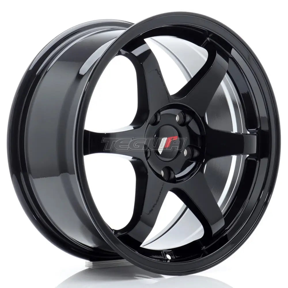 Sleek Japan Racing JR3 17x8 Alloy Wheels - Gloss Black, ET35, 4x100 for a Stylish Upgrade!