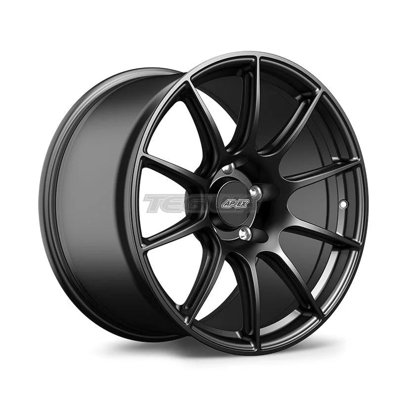 Sleek Satin Black Apex SM-10 Alloy Wheels for a Bold Look