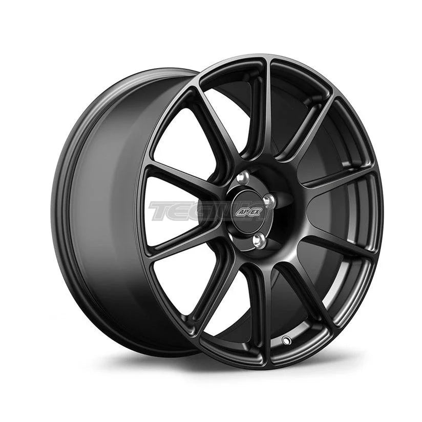 Sleek Satin Black Apex SM-10 Alloy Wheels for a Bold Look
