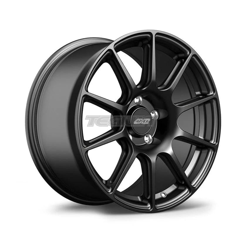 Sleek Satin Black Apex SM-10 Alloy Wheels for a Bold Look